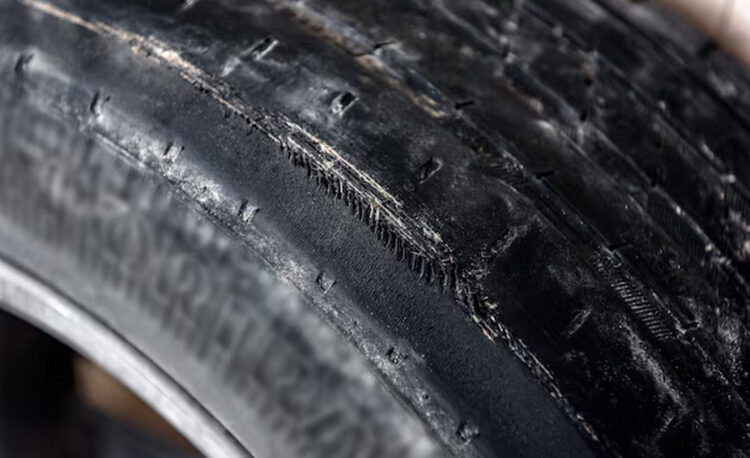 Close-Up View of a Tire